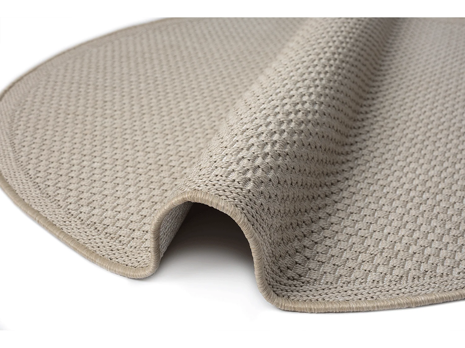 Tapete Exterior Toulouse, Uni, Creme, 120 cm, Redondo