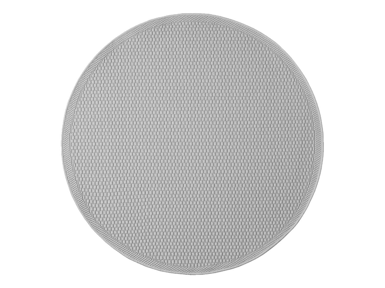 Tapis Toulouse d'extérieur uni, Gris, 120 cm, Rond