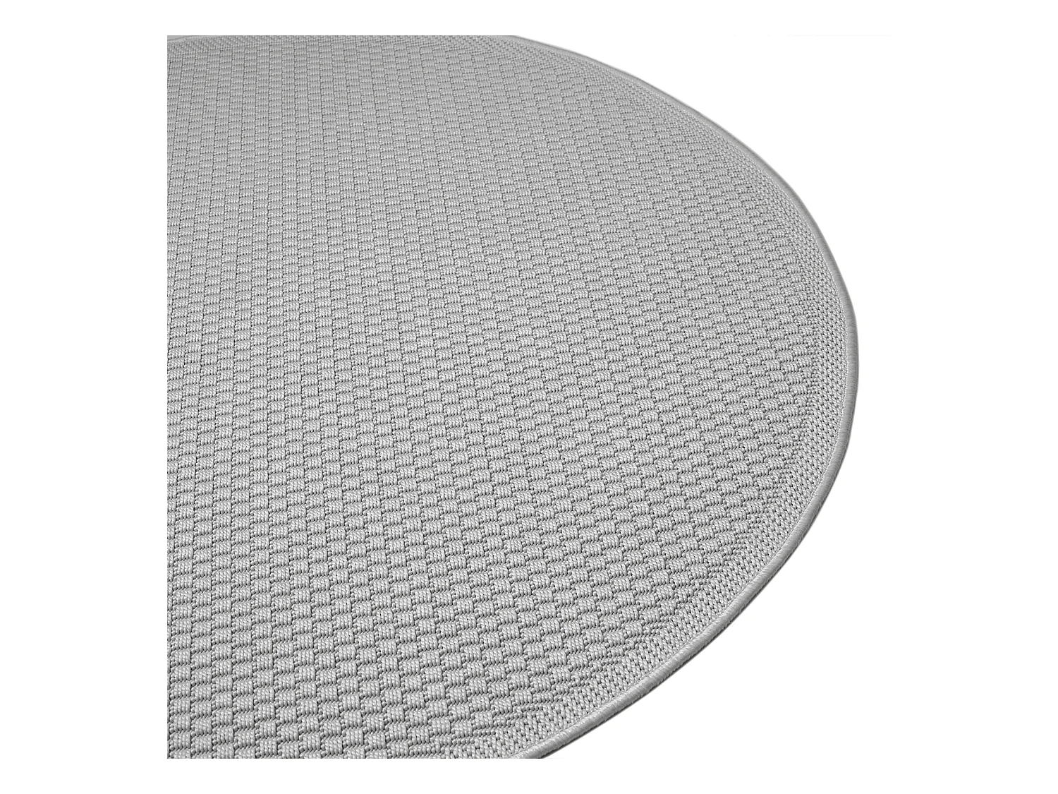 Tapis Toulouse d'extérieur uni, Gris, 120 cm, Rond