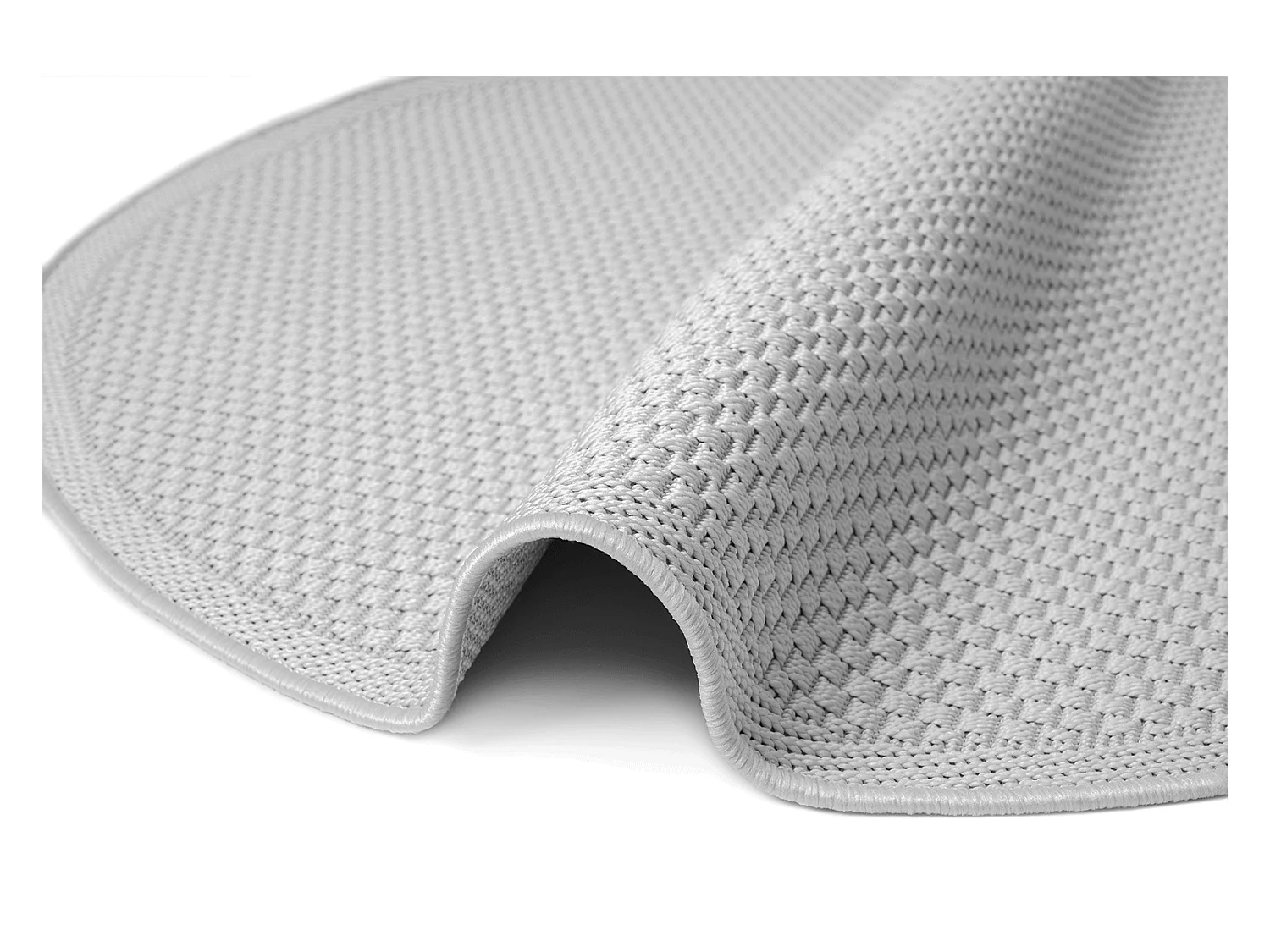 Tapis Toulouse d'extérieur uni, Gris, 120 cm, Rond