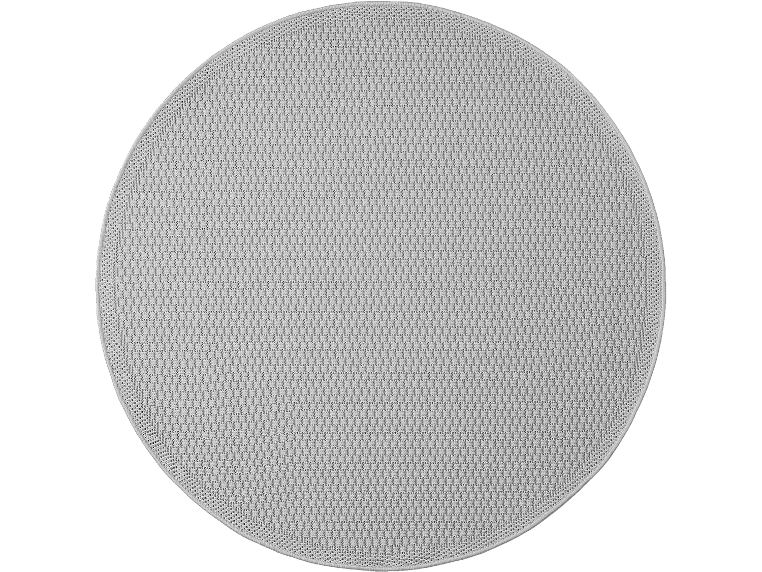 Tapis Toulouse d'extérieur uni, Gris, 120 cm, Rond