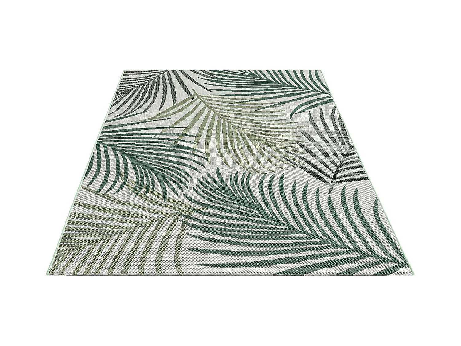 Teppich Machka Outdoor Palme, Grün, 80 x 200 cm