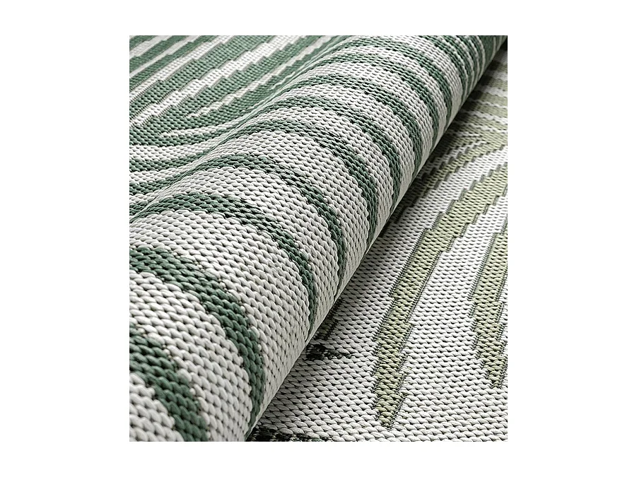 Teppich Machka Outdoor Palme, Grün, 80 x 200 cm