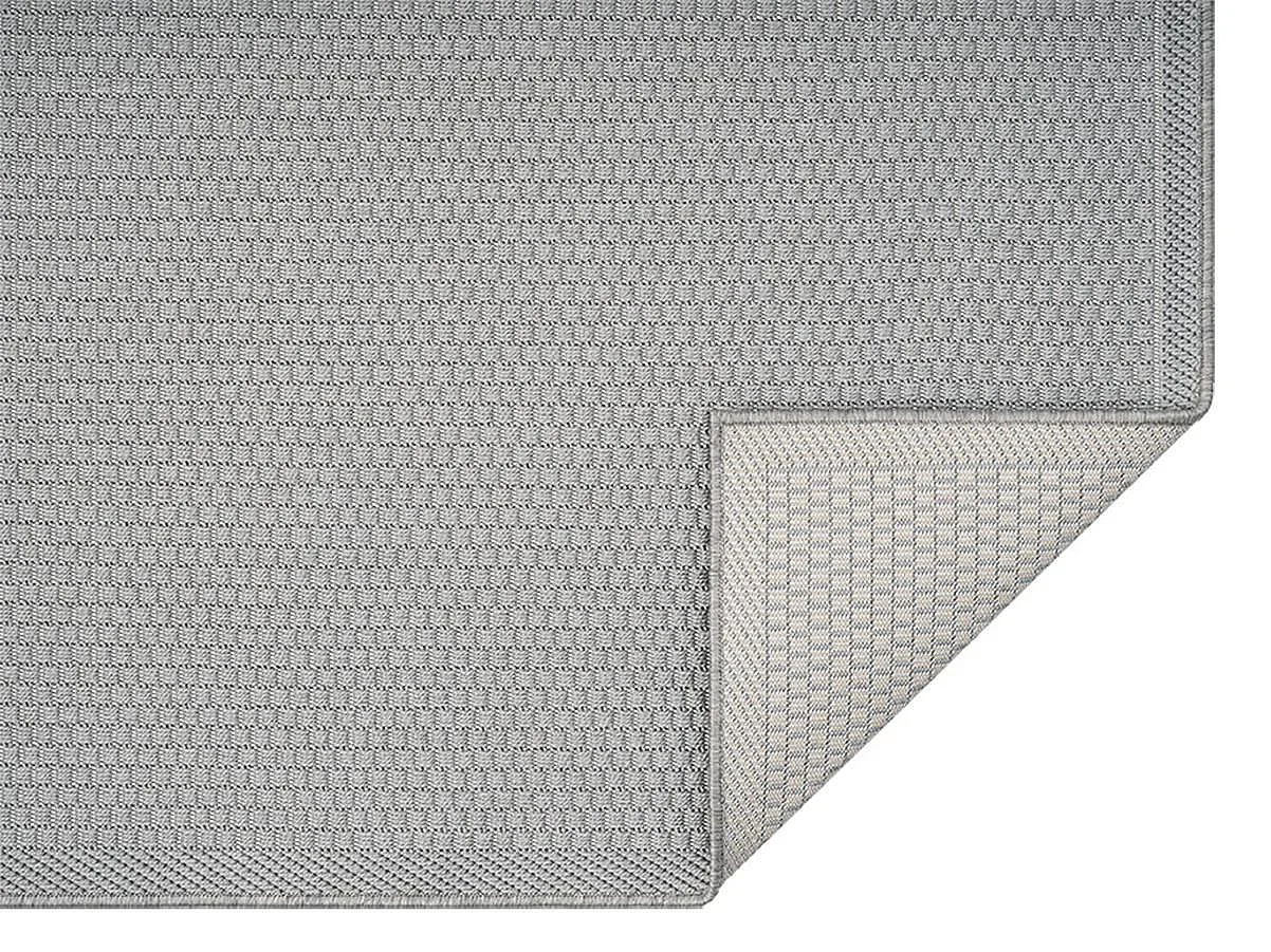 Tapis Toulouse d'extérieur uni, Gris, 160 x 220 cm