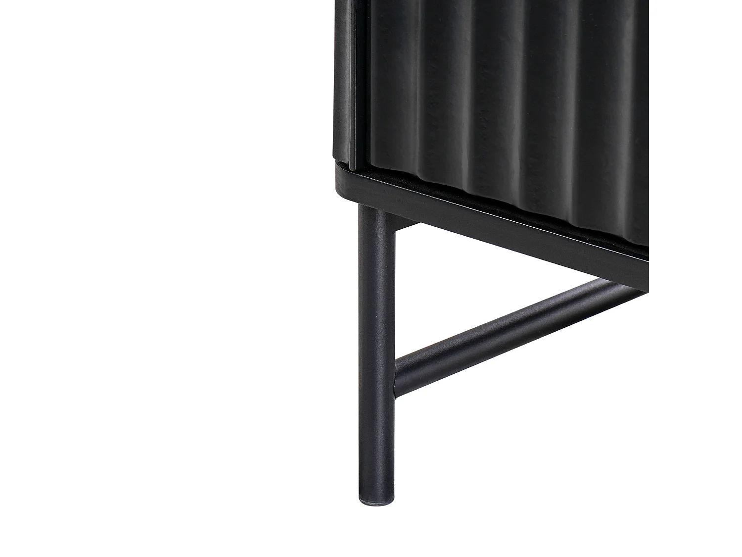 Table de nuit à 2 tiroirs GLASTONBURY Noir