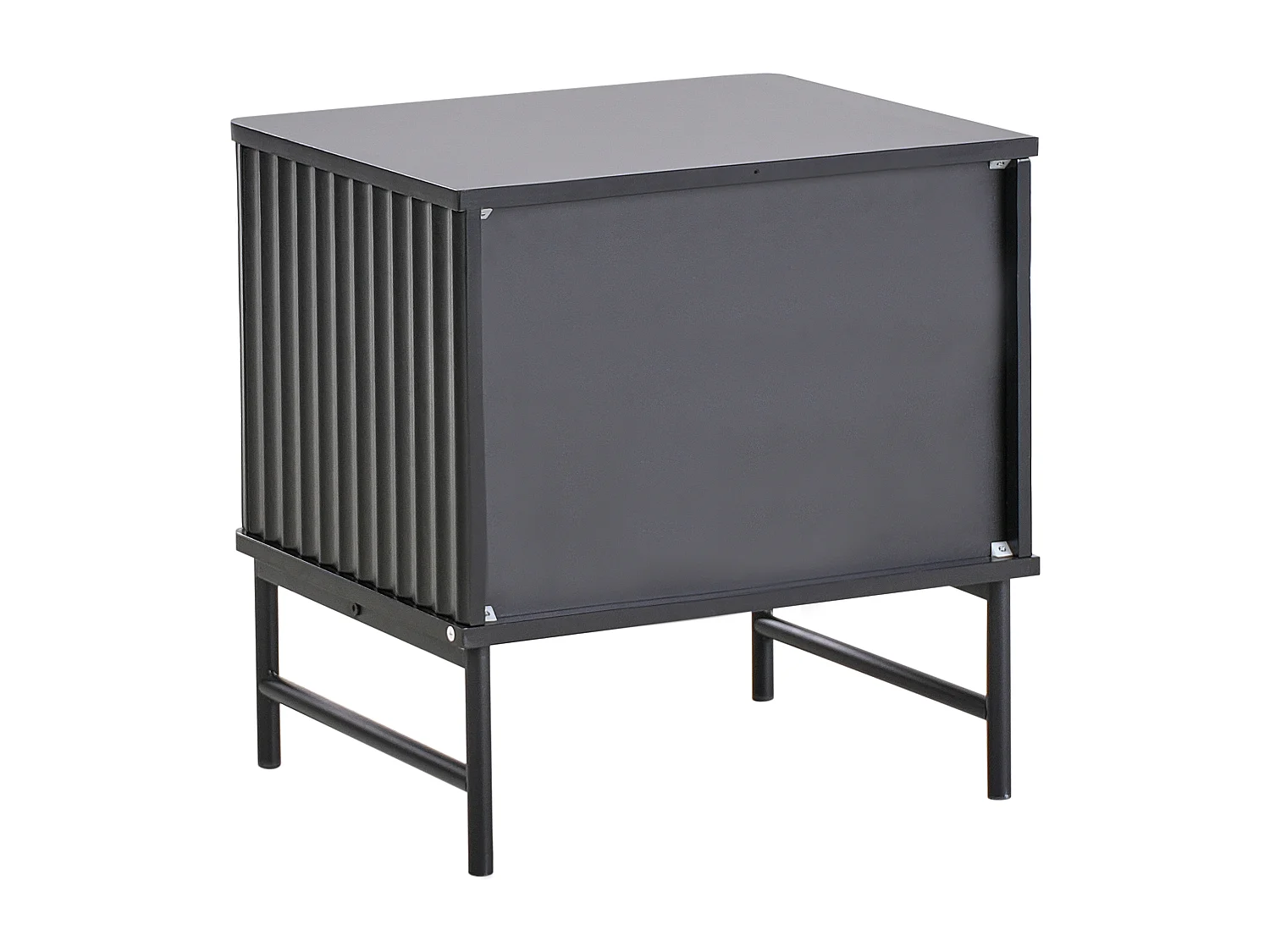 Comodino 2 cassetti GLASTONBURY Nero