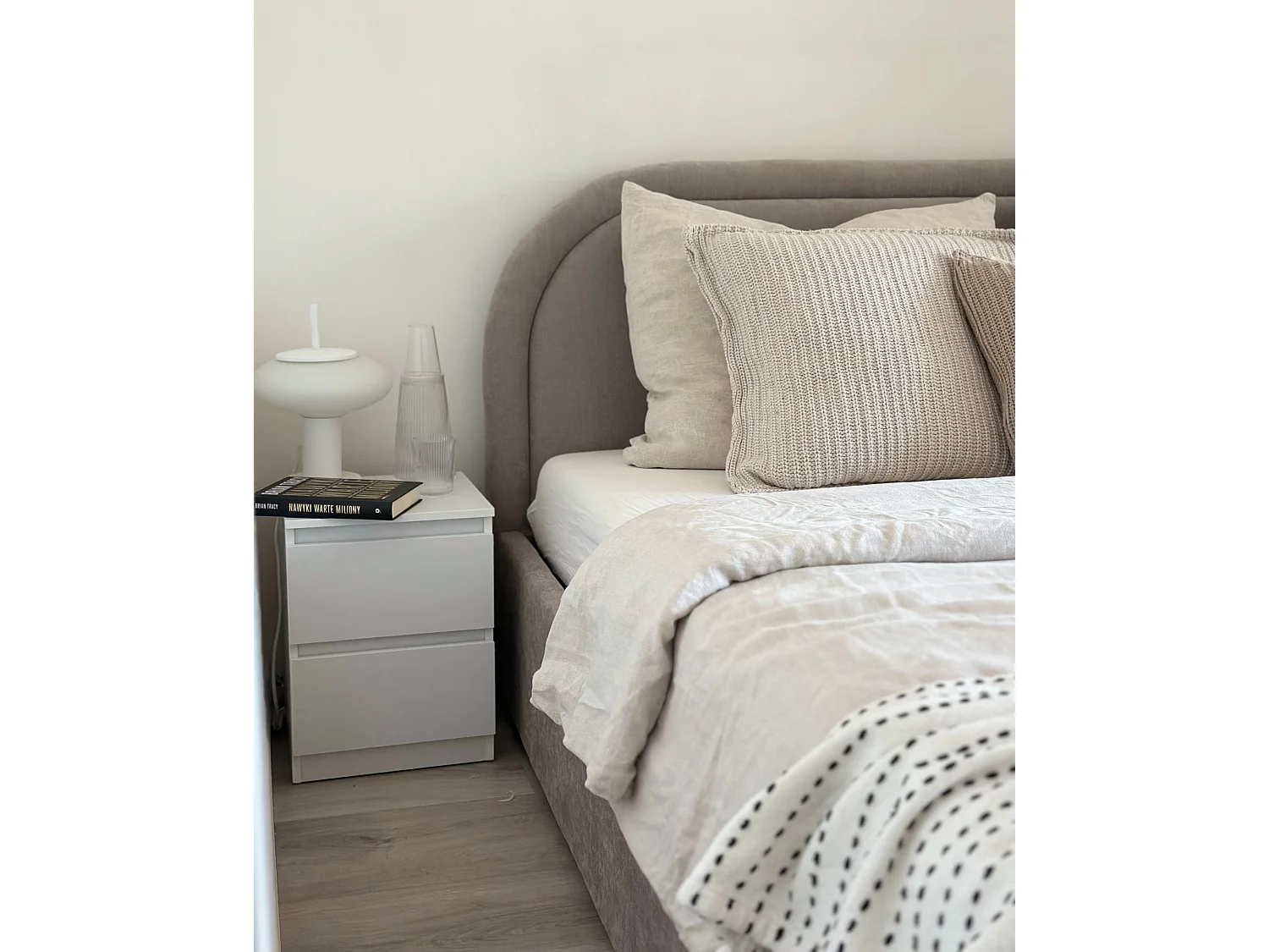 Comodino 2 cassetti WINNIPEG Bianco