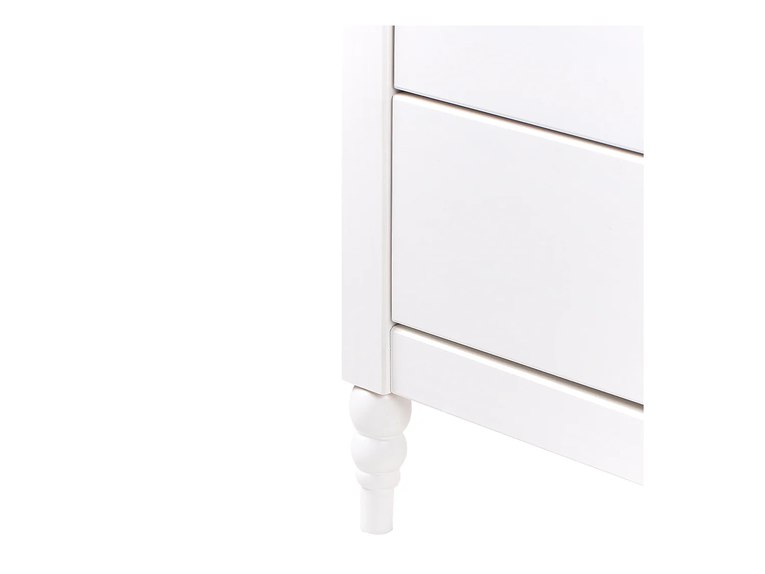 Table de nuit à 2 tiroirs SHILLINGTON Bois de pin Marron/blanc