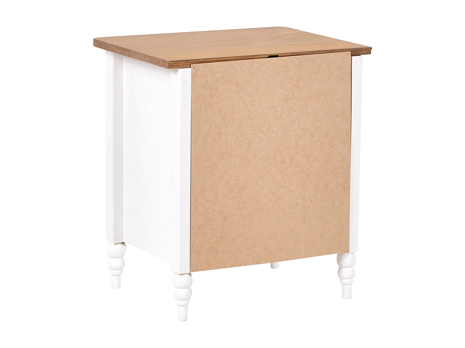 Nachttisch Kiefernholz weiß/hellbraun mit 2 Schubladen Nachtschrank Shillington