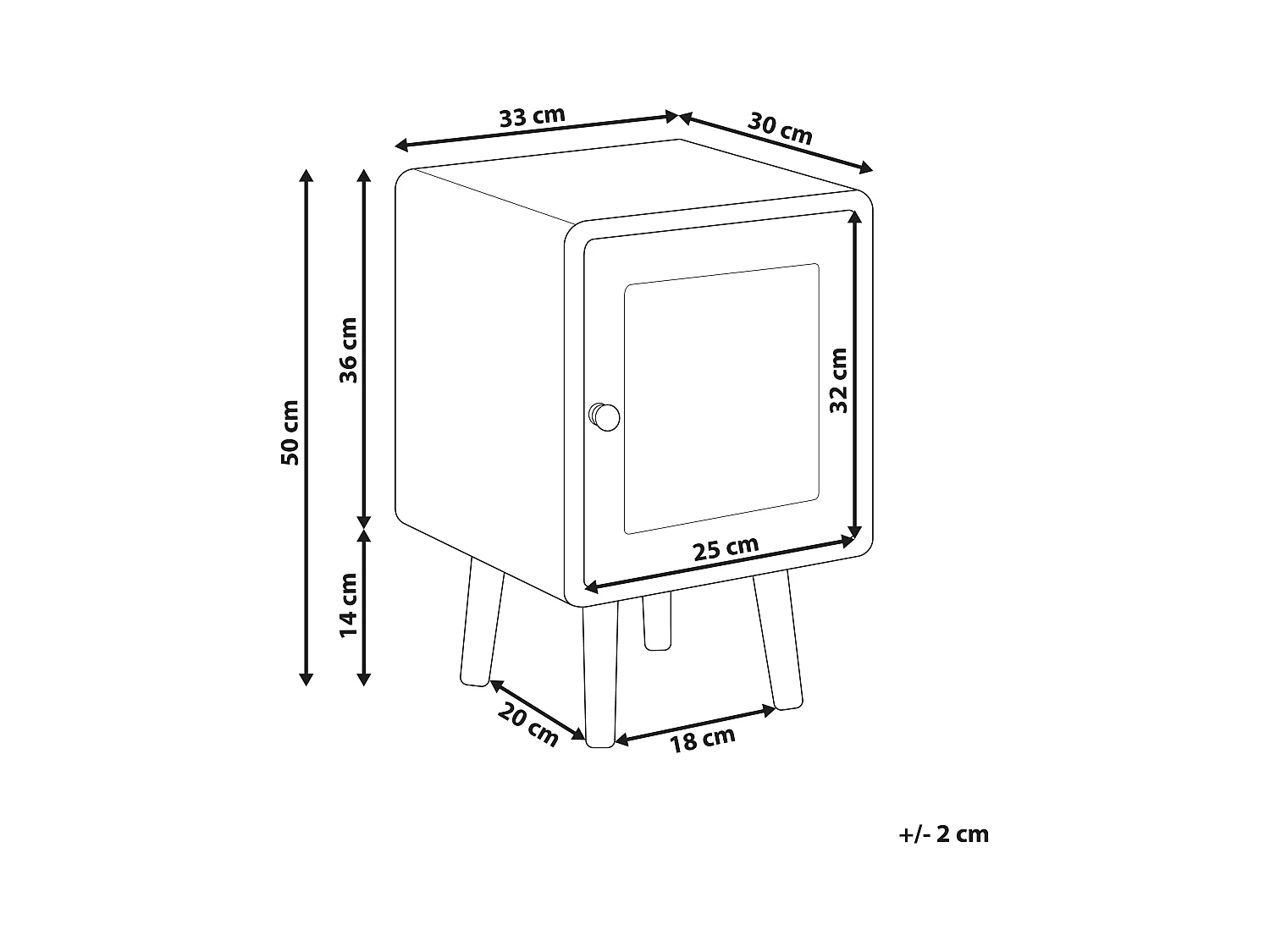 Szafka nocna LEFROY Czarny