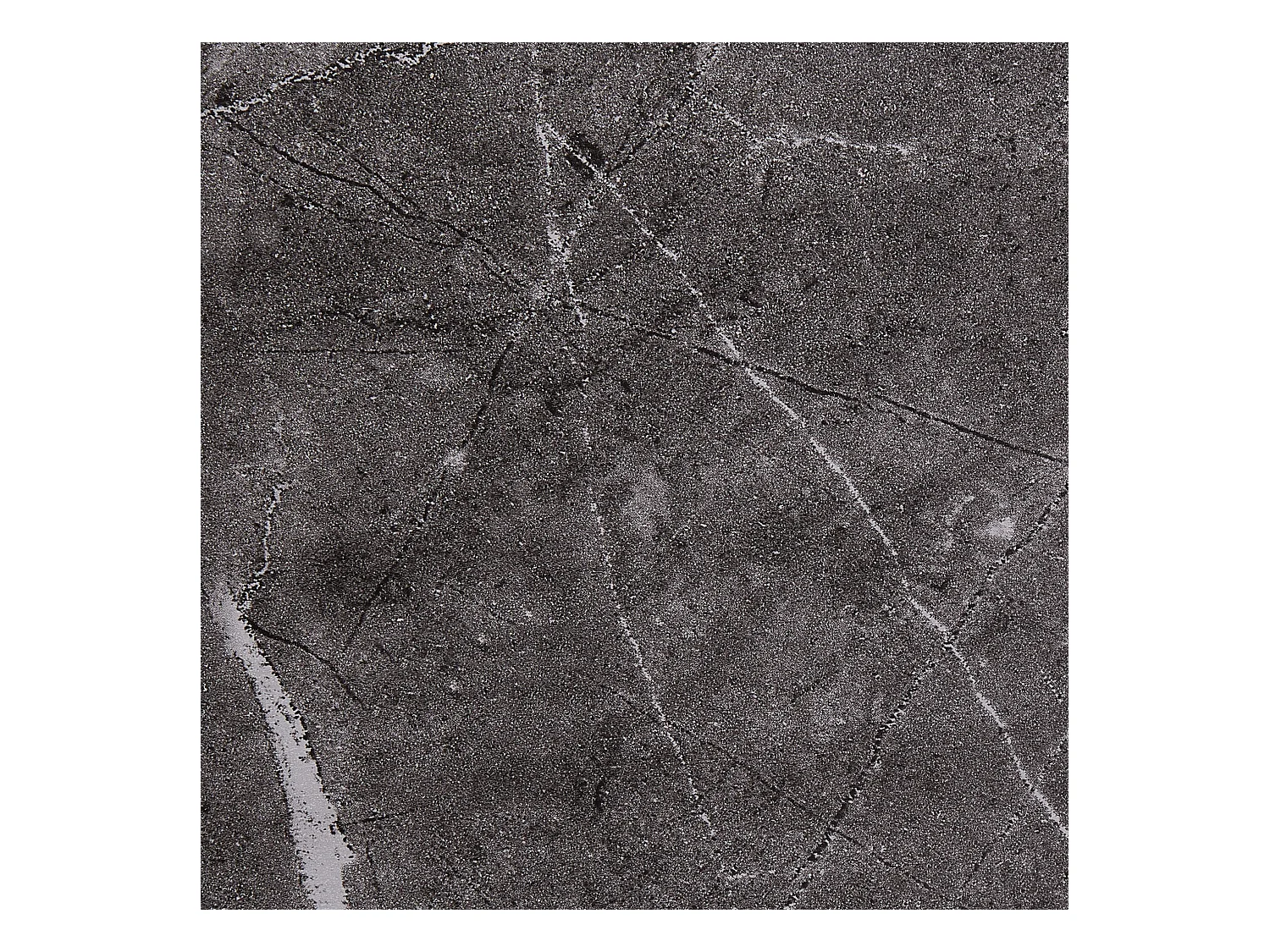 Miroir mural avec étagère PELOTAS 45 cm 45 cm Marbre/noir