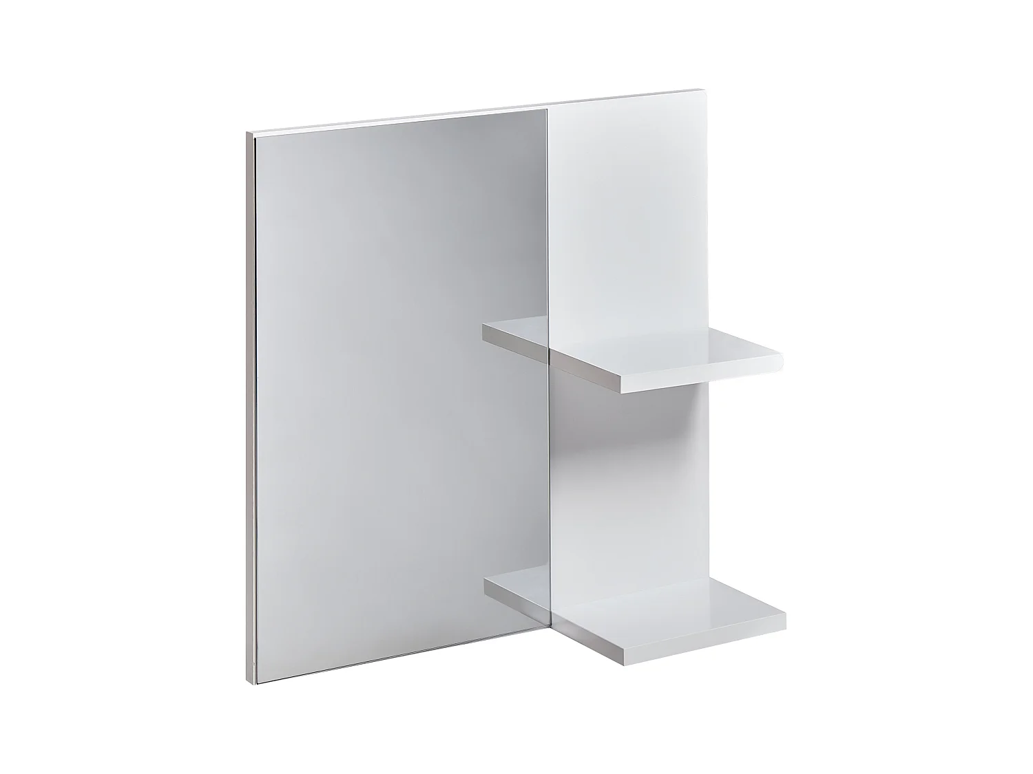 Miroir mural avec étagère PELOTAS 45 cm 45 cm Blanc