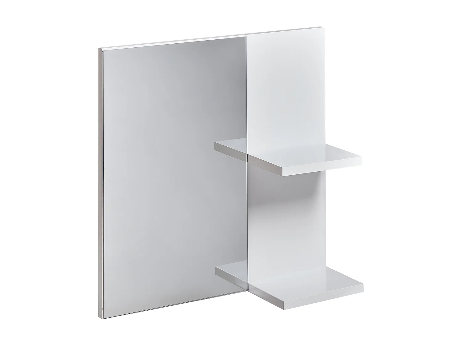 Miroir mural avec étagère PELOTAS 45 cm 45 cm Blanc