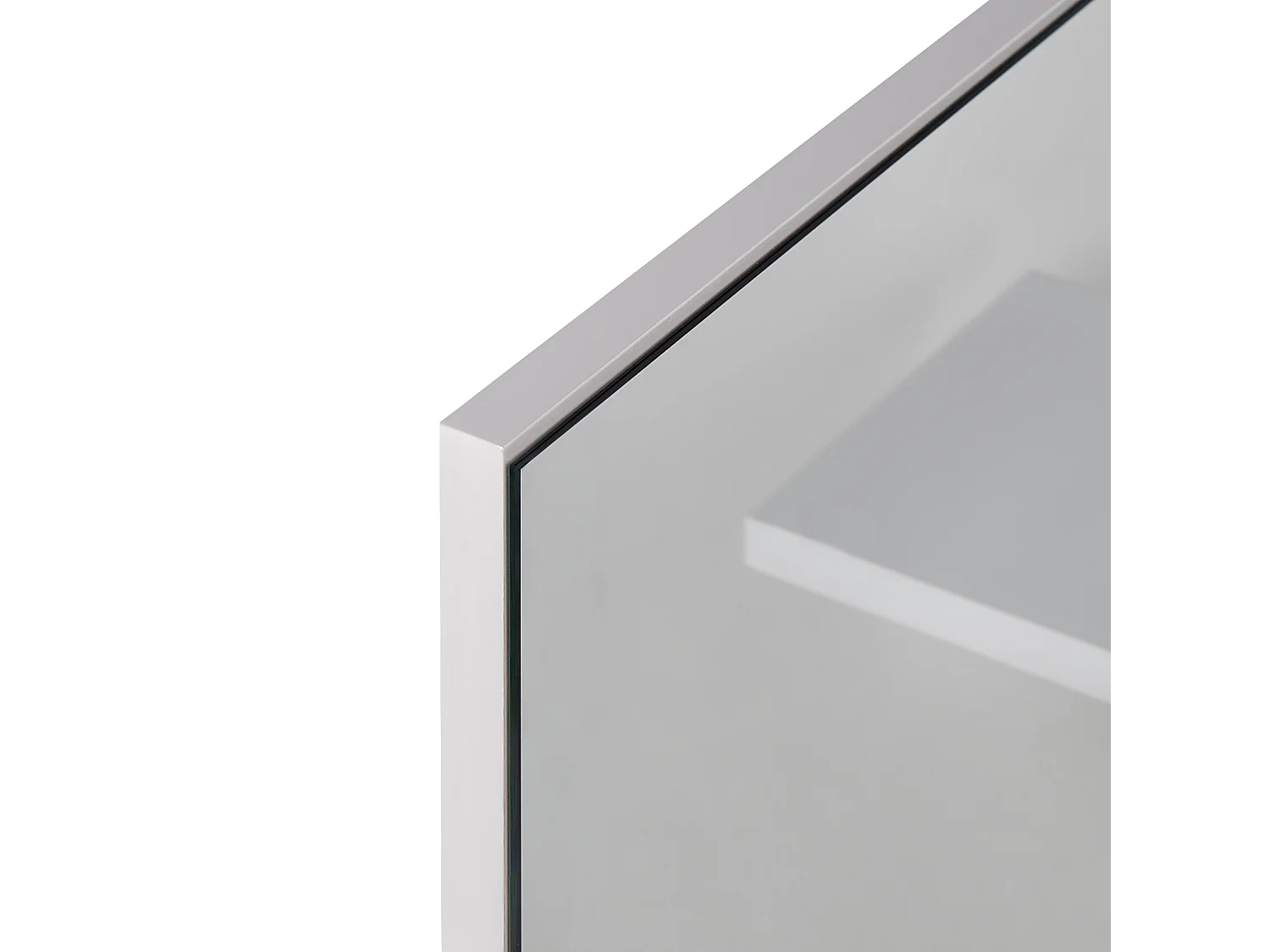 Miroir mural avec étagère PELOTAS 45 cm 45 cm Blanc