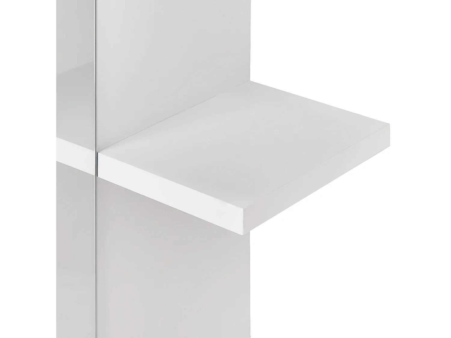 Miroir mural avec étagère PELOTAS 45 cm 45 cm Blanc