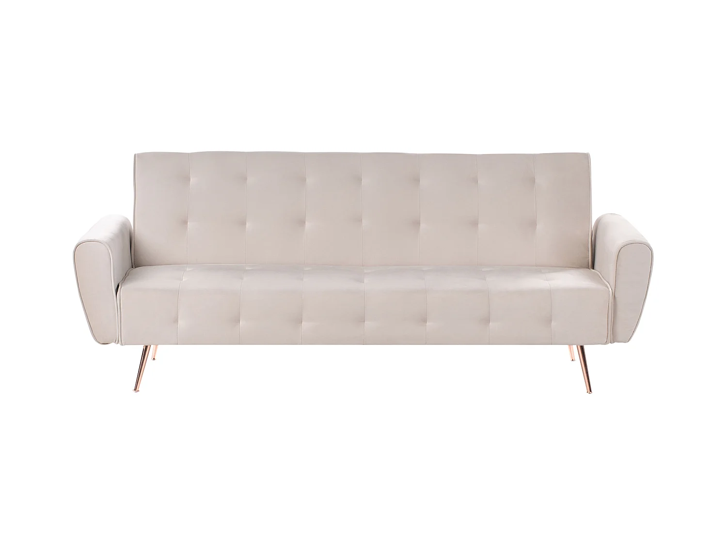 Canapé-lit 3 places SELNES Velours Beige clair