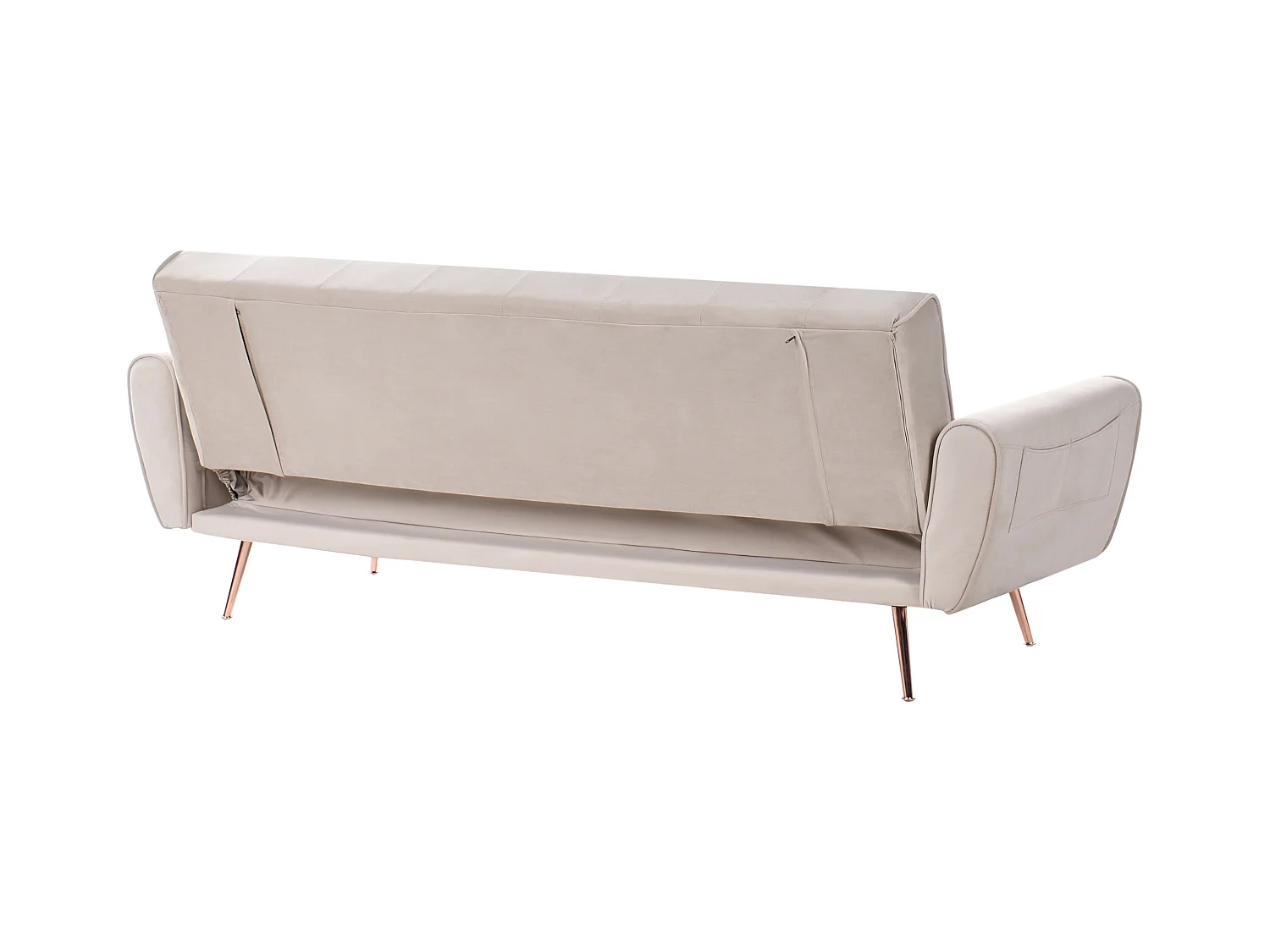 Canapé-lit 3 places SELNES Velours Beige clair