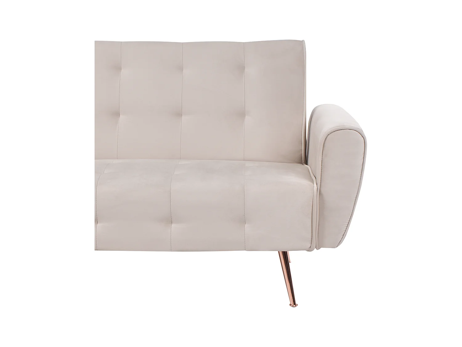 Canapé-lit 3 places SELNES Velours Beige clair