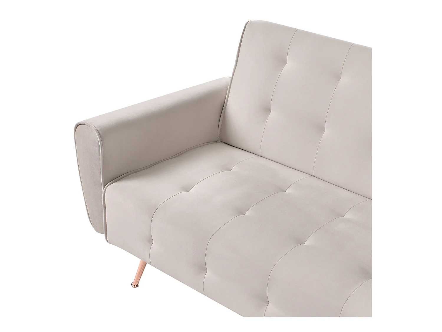 Canapé-lit 3 places SELNES Velours Beige clair