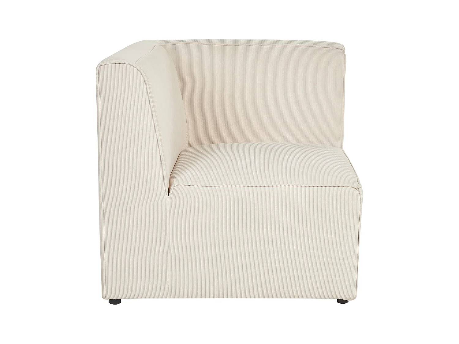 Canapé modulable 3 places LEMVIG Velours côtelé Beige clair avec ottoman