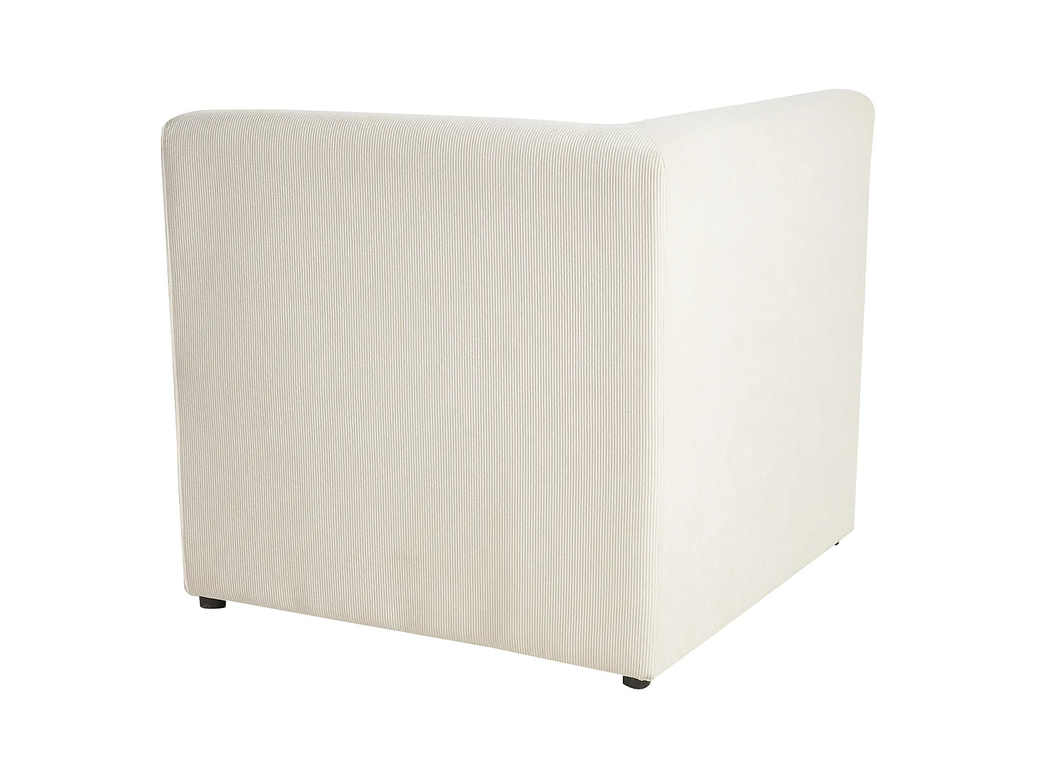 Canapé modulable 3 places LEMVIG Velours côtelé Beige clair avec ottoman