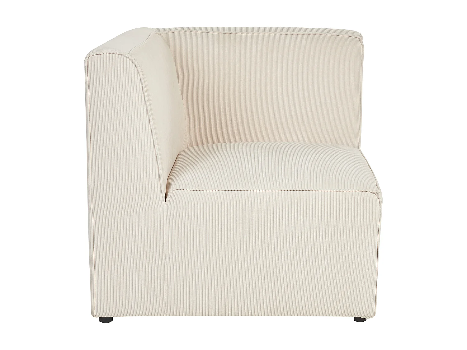 Canapé modulable LEMVIG Velours côtelé Beige clair avec ottoman 3 places