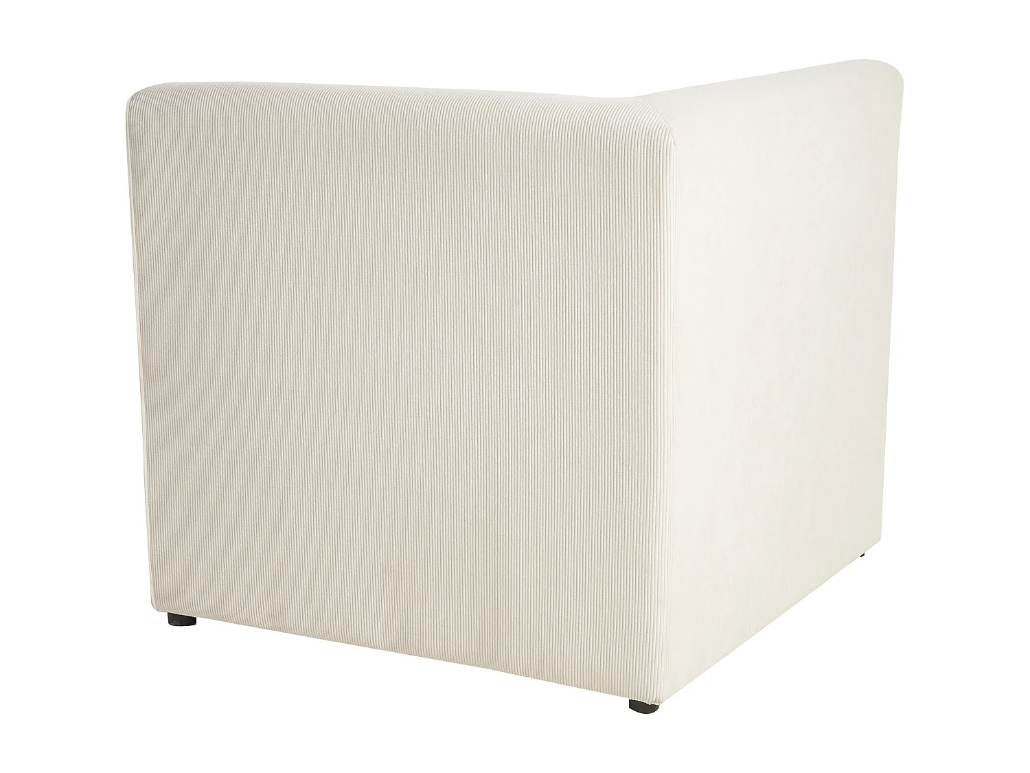 Canapé modulable LEMVIG Velours côtelé Beige clair avec ottoman 3 places