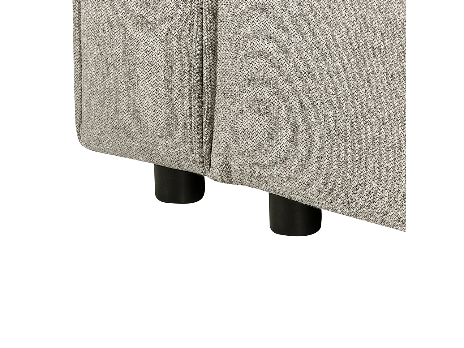 3-Sitzer Ecksofa links L-förmig Stoff beige mit Schlaffunktion Romedal II