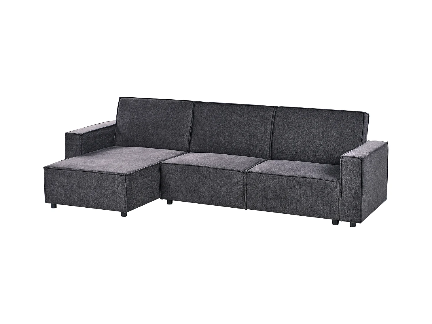 Sofá cama esquinero ROMEDAL II Tela Grafito 3 plazas Derecha