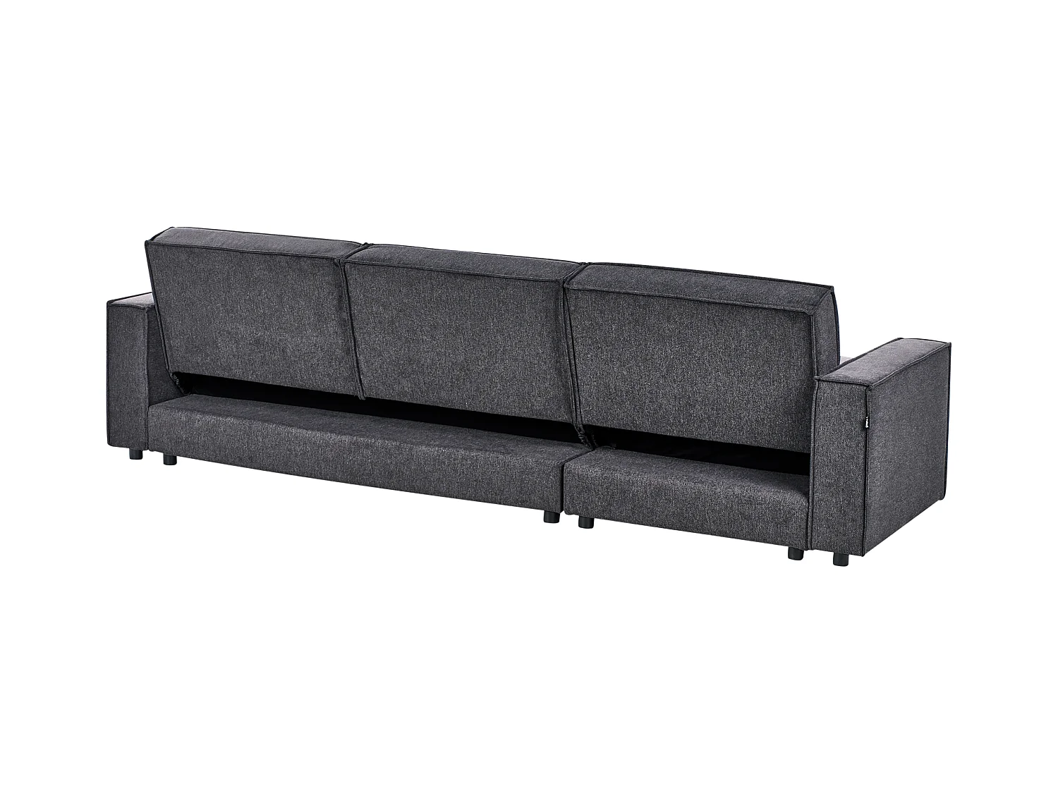 Sofá cama esquinero ROMEDAL II Tela Grafito 3 plazas Derecha