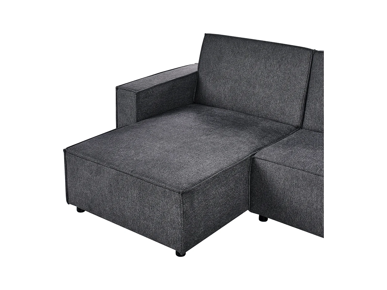 Sofá cama esquinero ROMEDAL II Tela Grafito 3 plazas Derecha