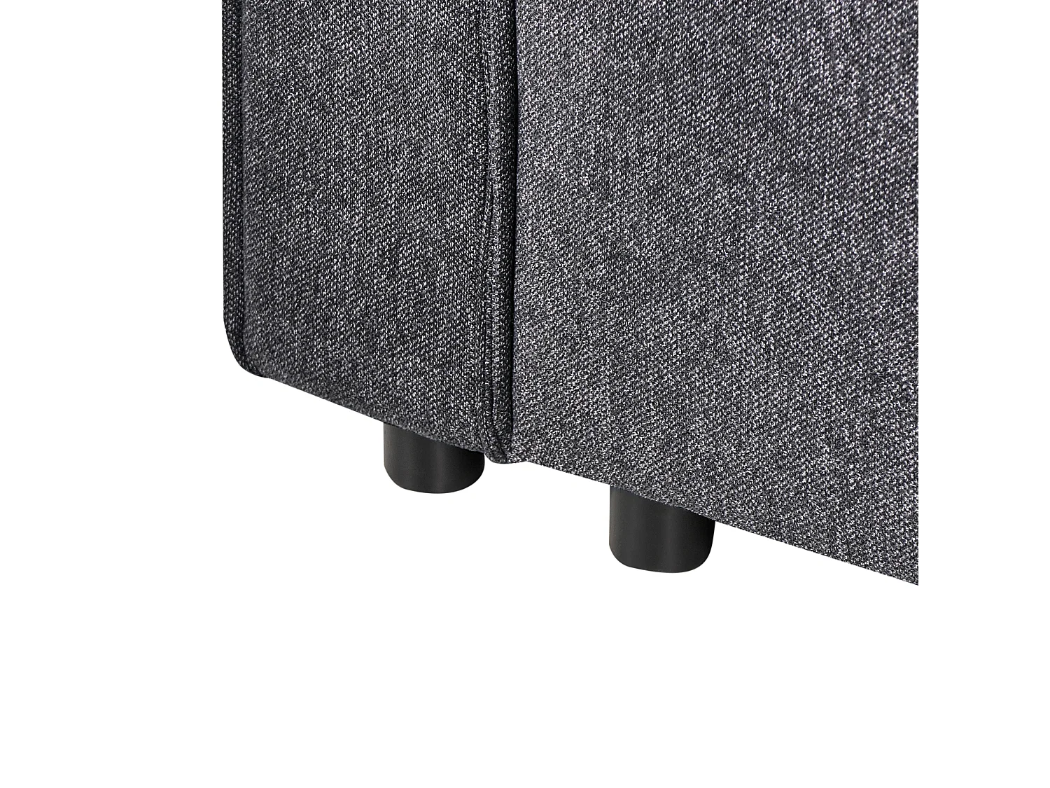 Canapé-lit d\'Angle à gauche en Tissu 3 Places Rembourré en Forme de L Gris Graphite Romedal II