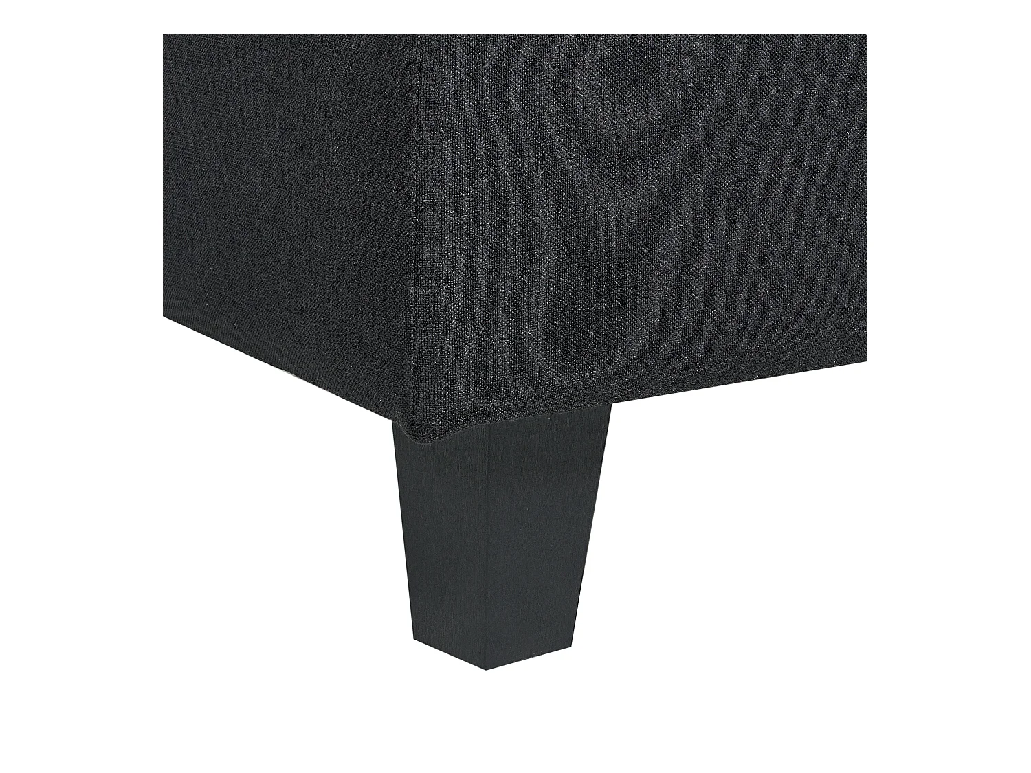 Canapé d'Angle Moderne Modulaire 5 Places Côté droite en Tissu Rembourré Noir Unstad