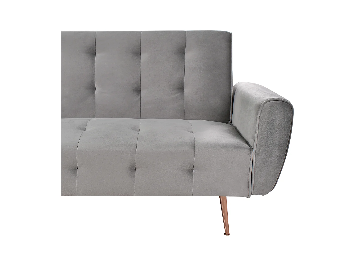 Canapé-lit 3 places SELNES Velours Gris clair