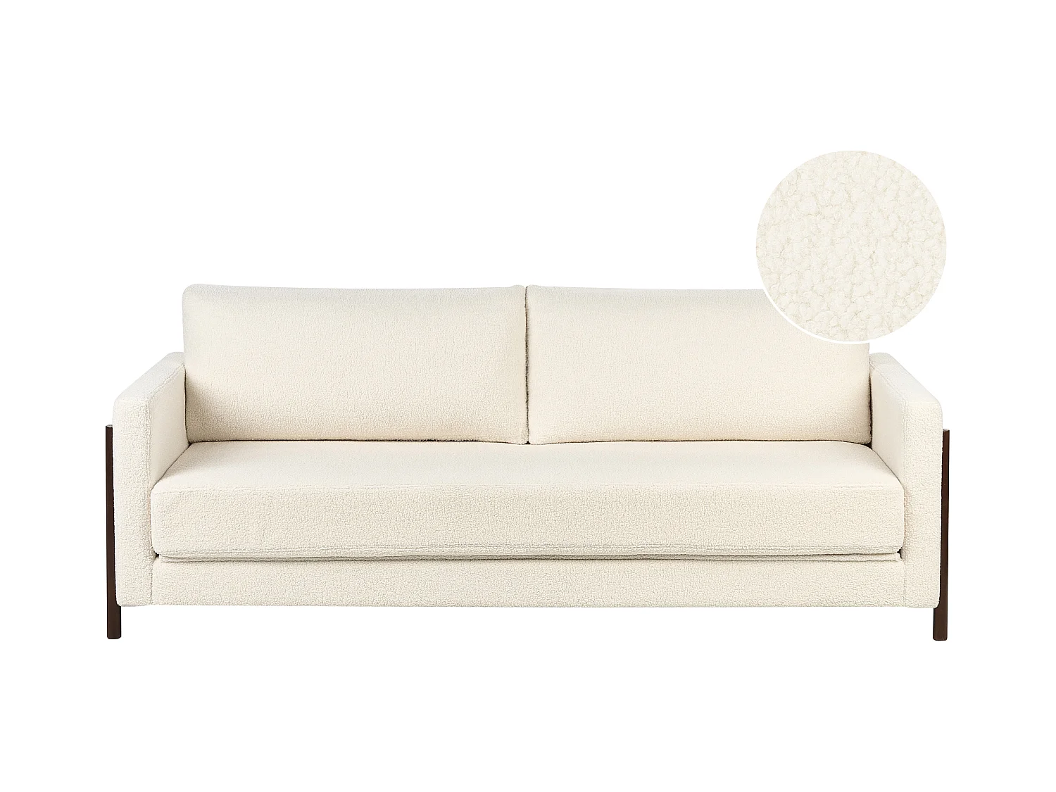 Canapé-lit 3 places ORSA Bouclé Blanc