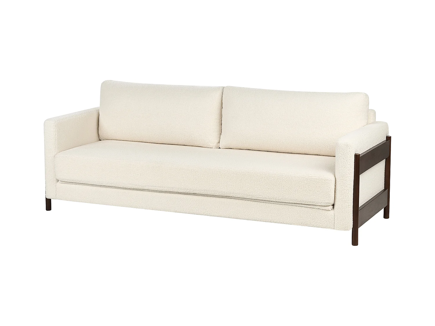 Canapé-lit 3 places ORSA Bouclé Blanc