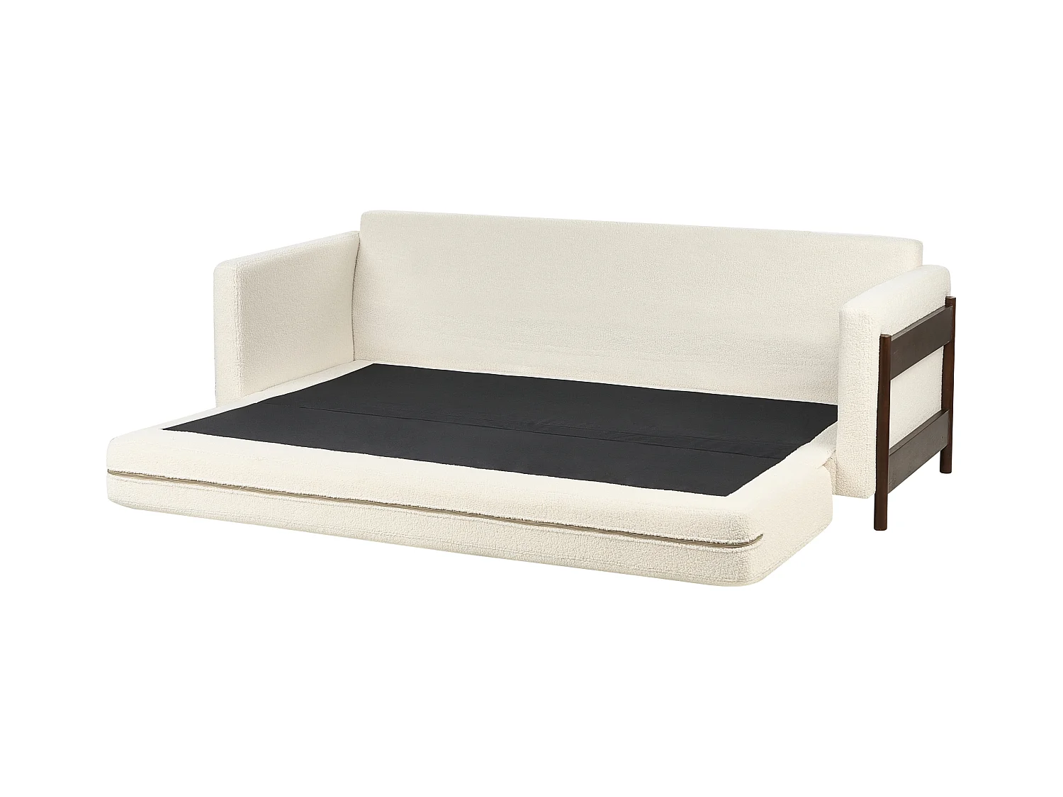 Canapé-lit 3 places ORSA Bouclé Blanc