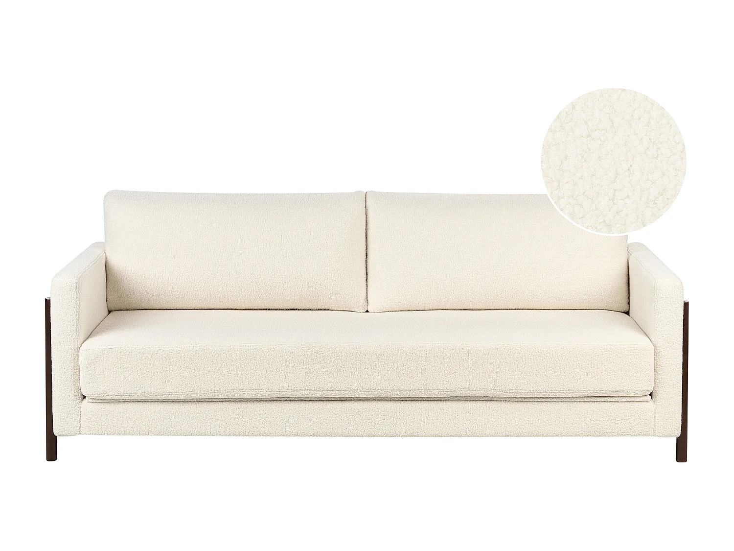 Canapé-lit 3 places ORSA Bouclé Blanc