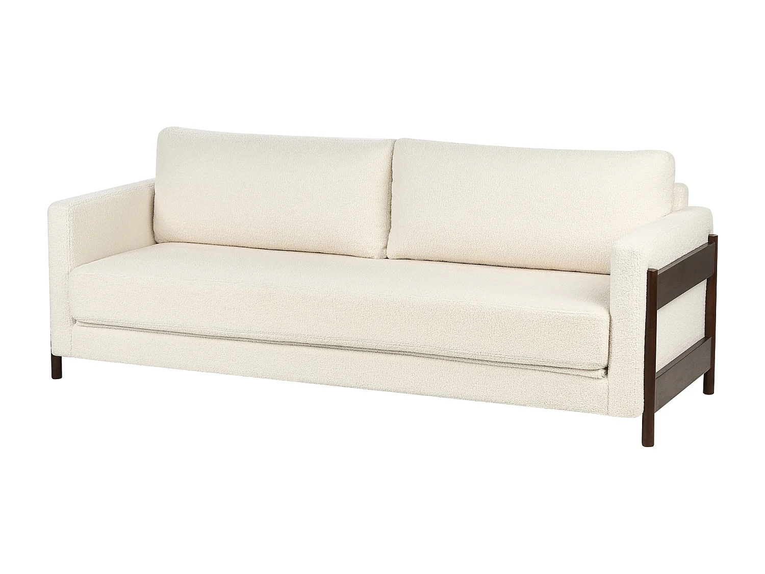 Canapé-lit 3 places ORSA Bouclé Blanc