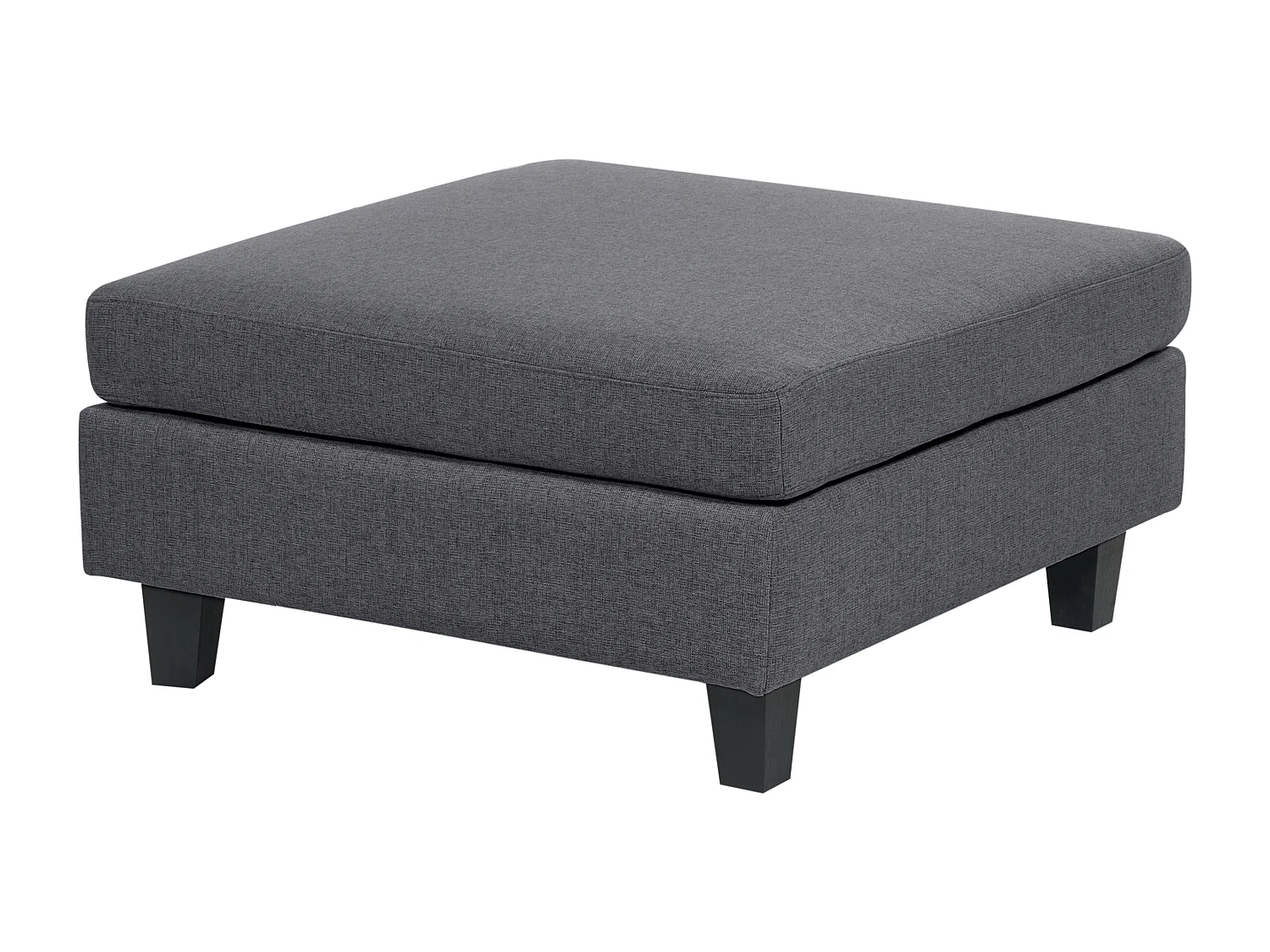 Modul Ecksofa UNSTAD Stoff Dunkelgrau mit Ottomane 4-Sitzer rechtsseitig