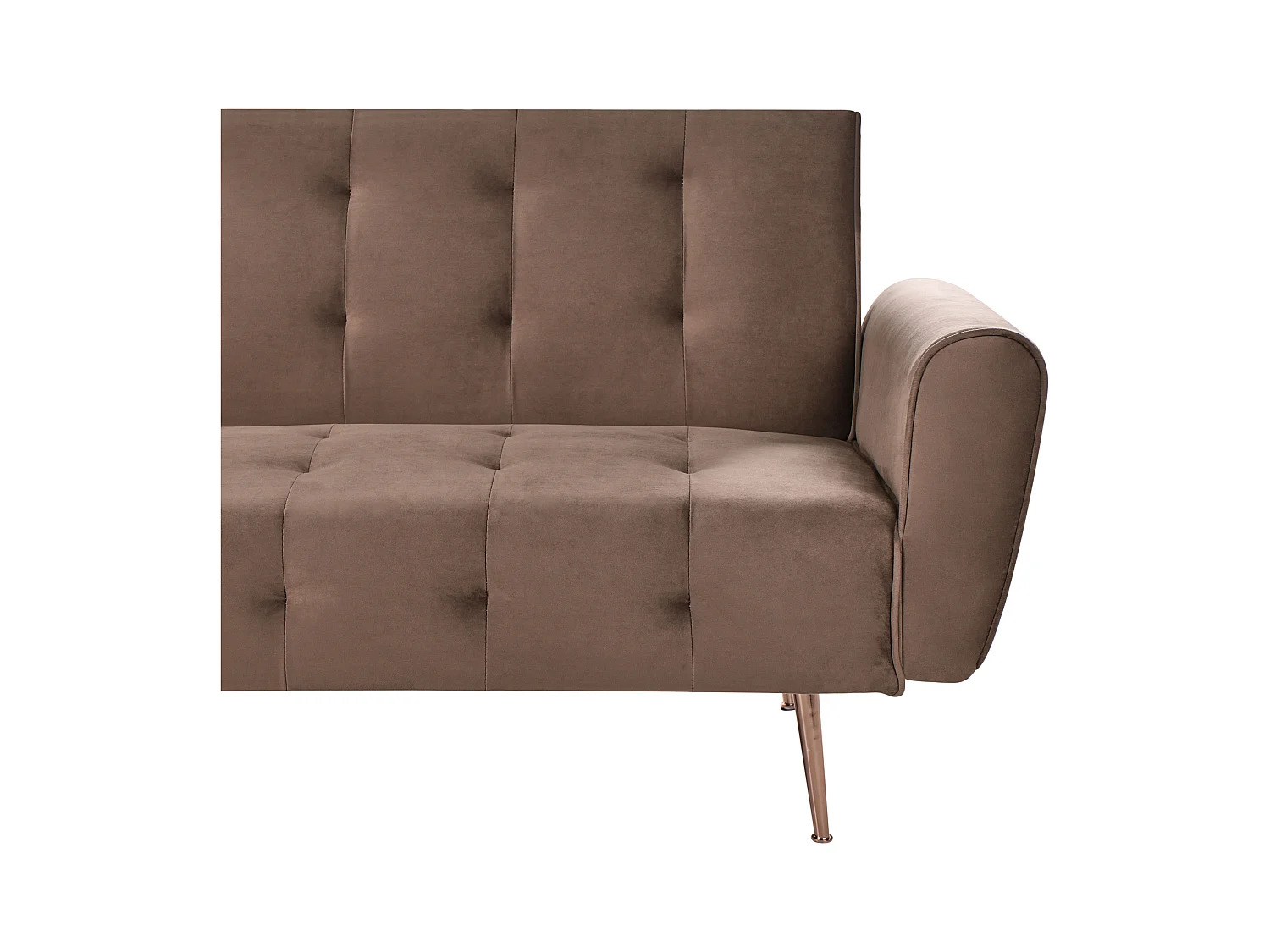 Canapé-lit 3 places SELNES Velours Marron