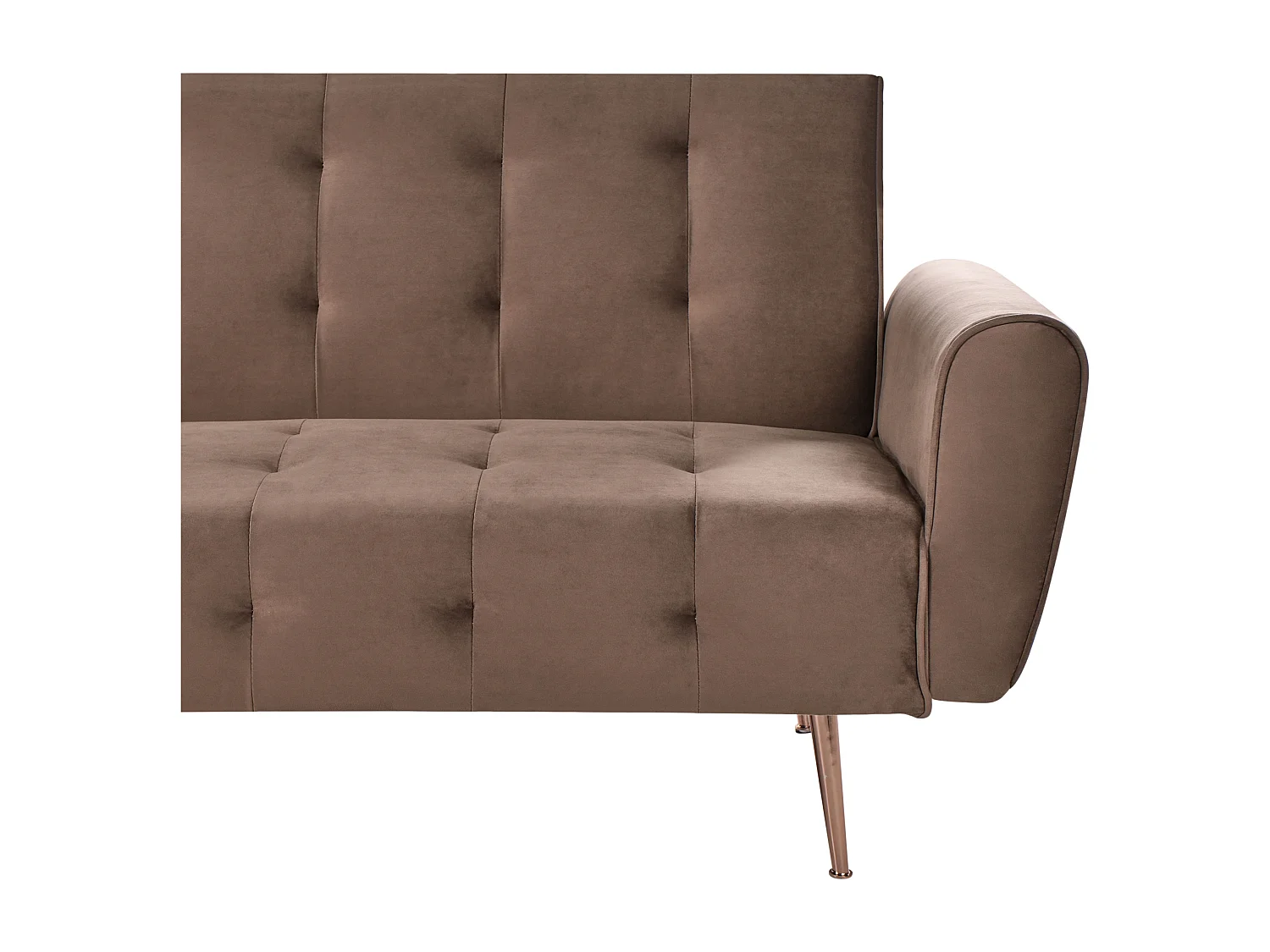 Canapé-lit 3 places SELNES Velours Marron