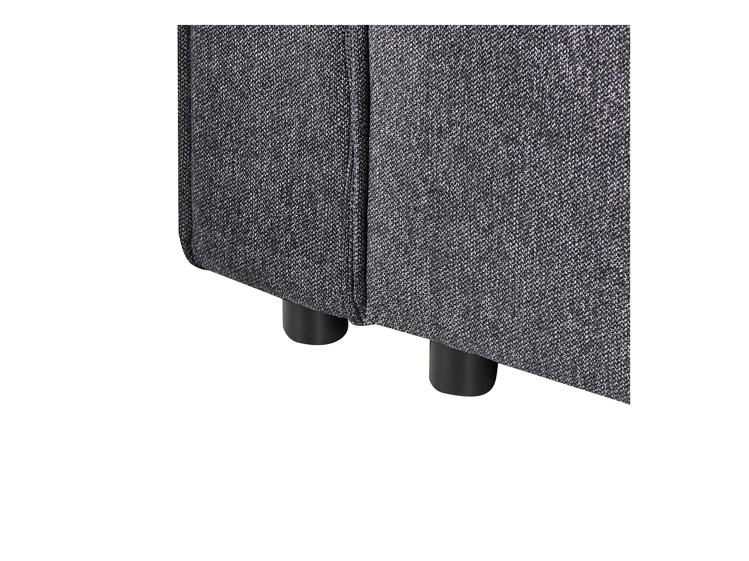 Canapé-lit d'Angle à droite en Tissu 3 Places Rembourré en Forme de L Gris Graphite Romedal II