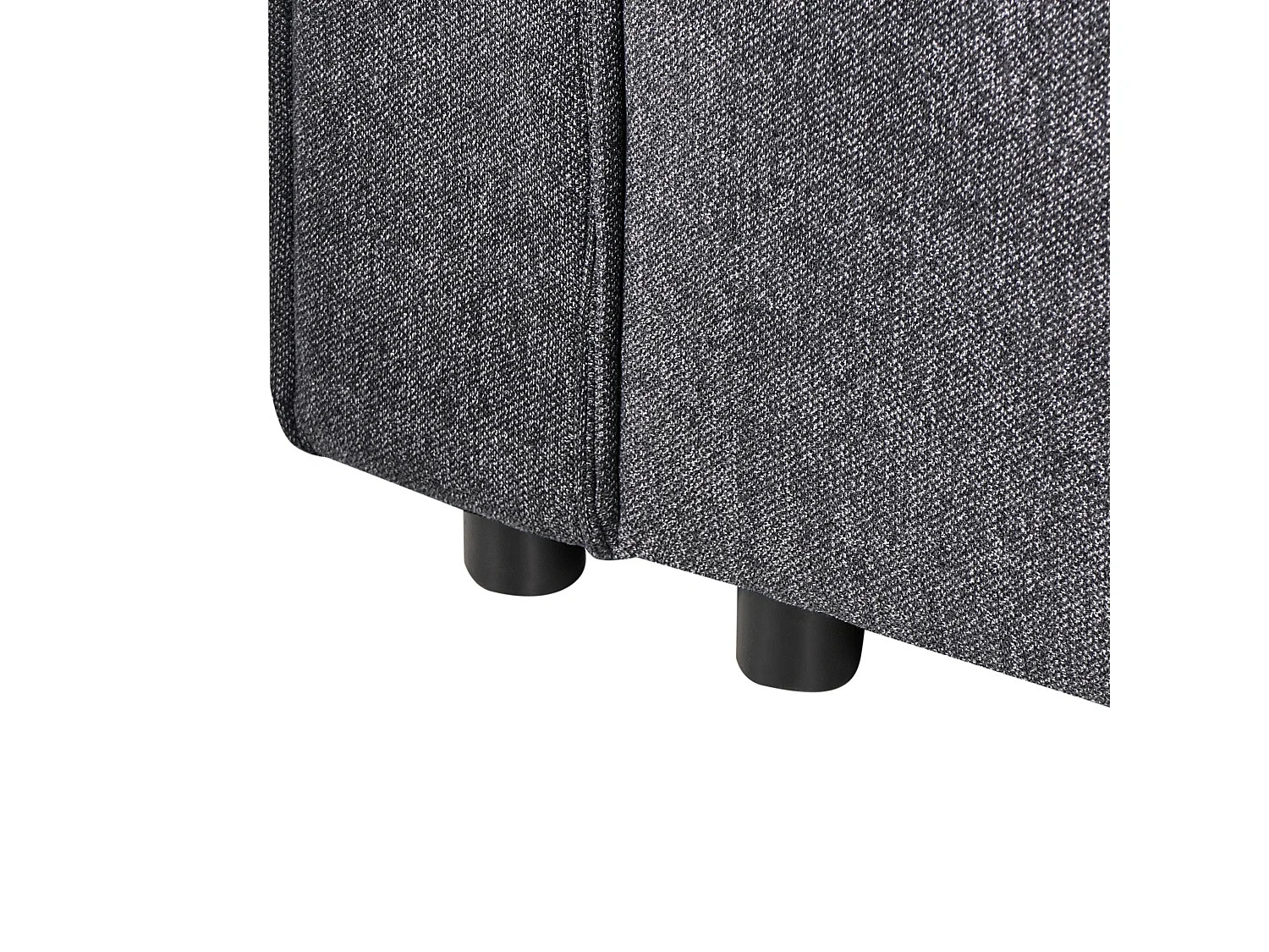 Canapé-lit d'Angle à Gauche en Tissu 3 Places Rembourré en Forme de L Gris Graphite Romedal II