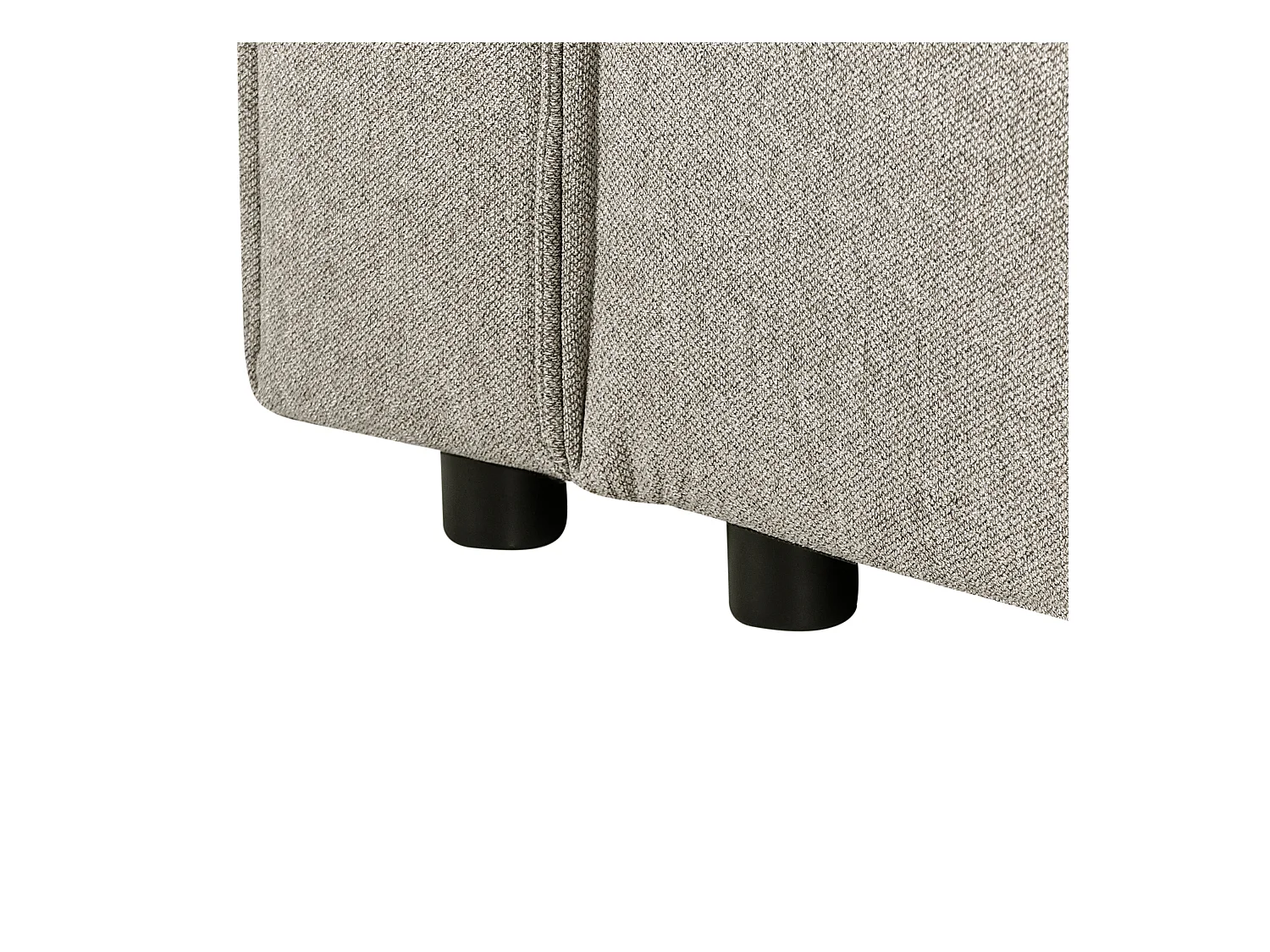 Canapé-lit d'Angle à gauche en Tissu 3 Places Rembourré en Forme de L Beige Romedal II