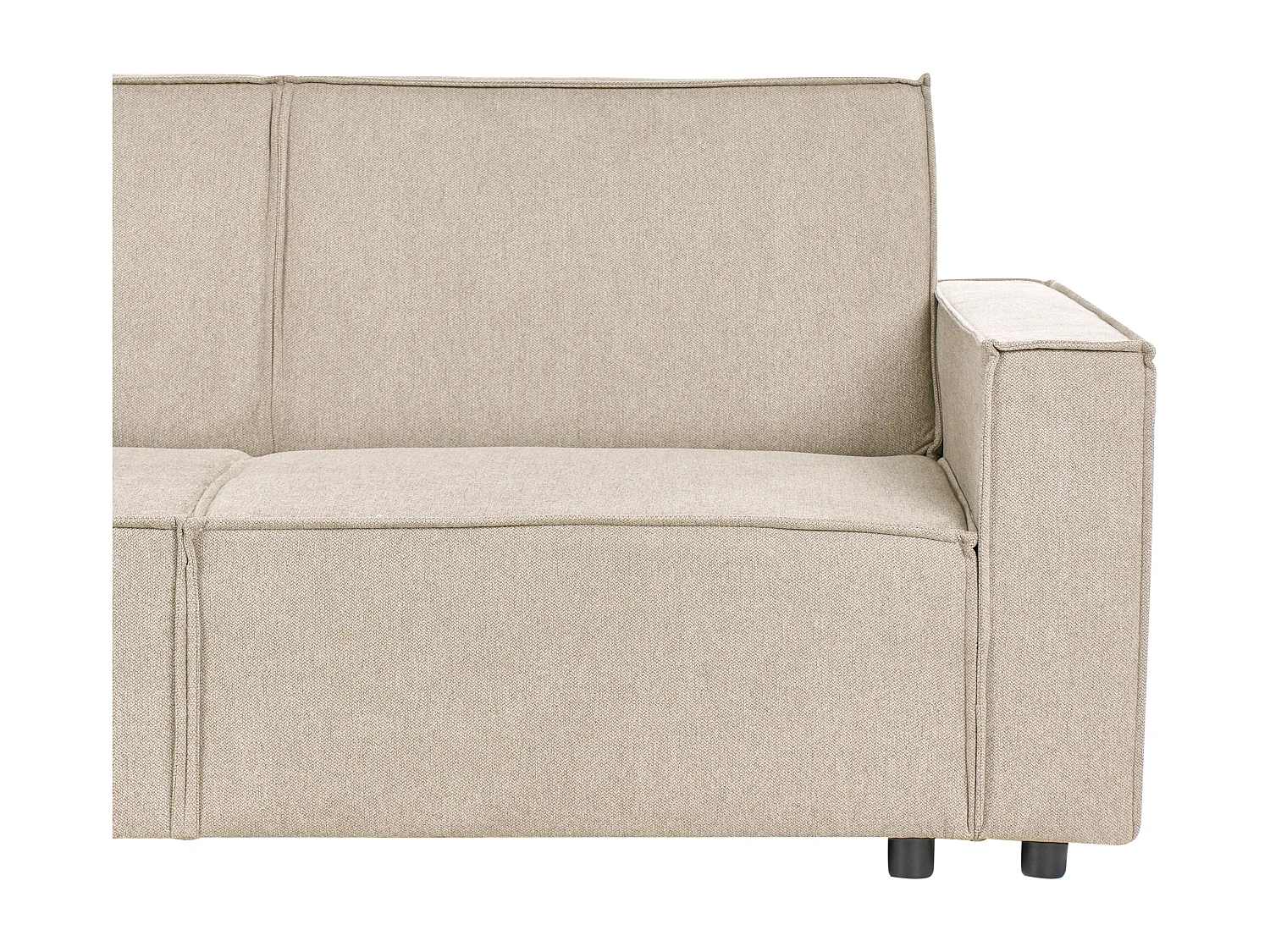 Divano letto angolare ROMEDAL II Tessuto Beige 3 posti Lato destro