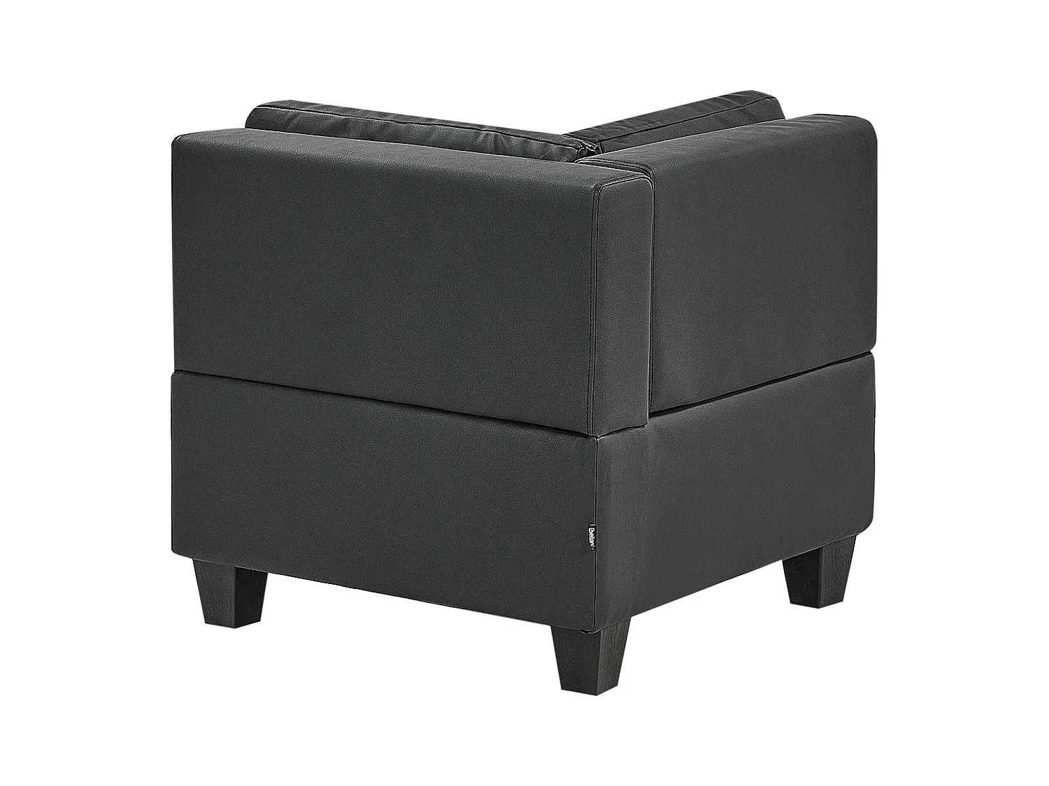 Canapé d'Angle Moderne Modulaire 5 Places Côté droite en Cuir PU Noir Unstad
