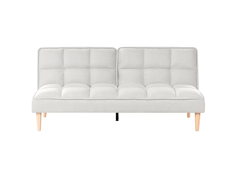 Schlafsofa SILJAN Stoff Cremeweiss 3-Sitzer
