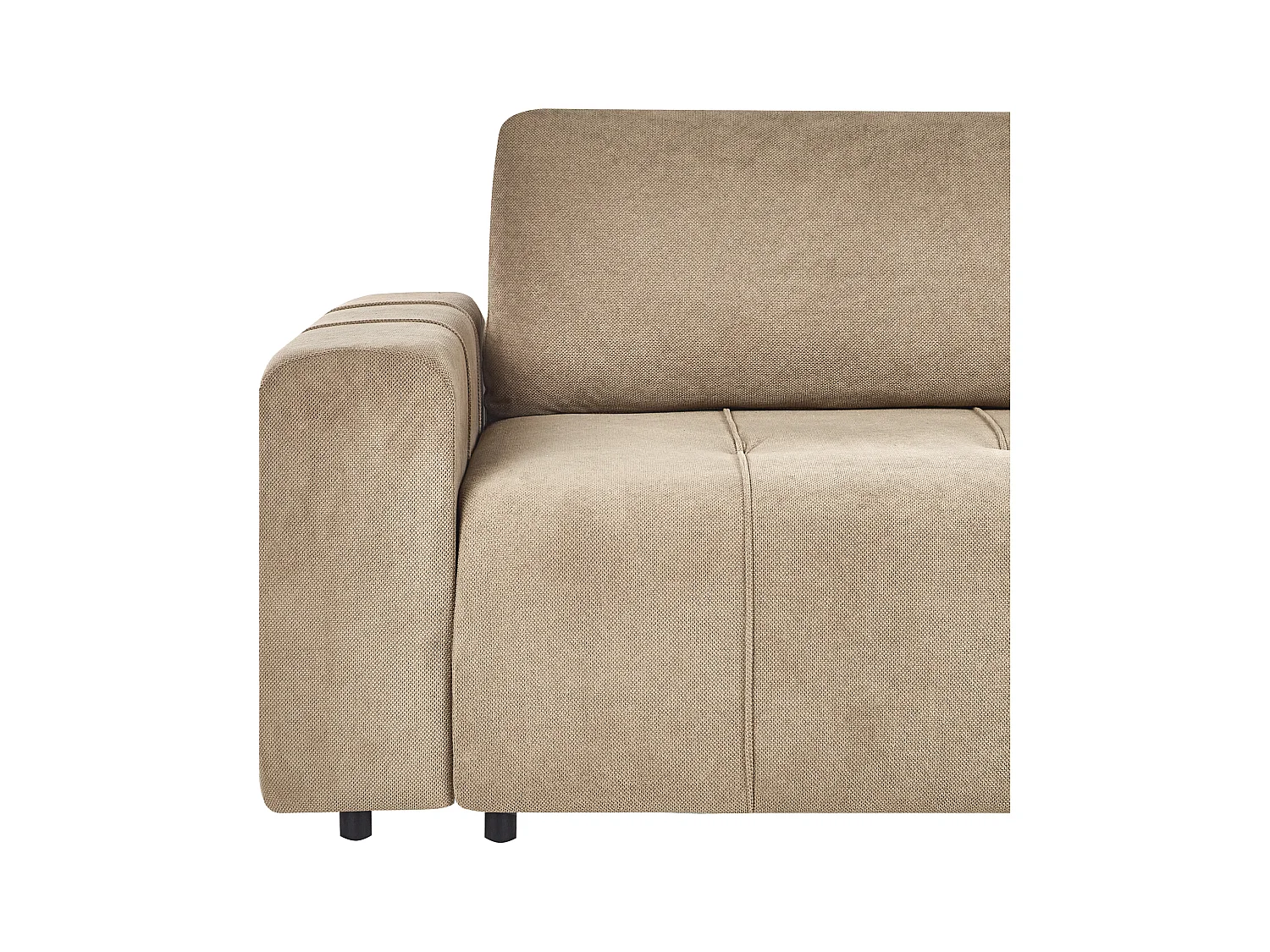 Canapé-lit 2 places INNVIK Tissu Marron avec rangement