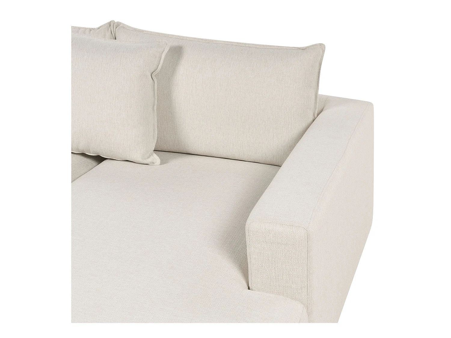 Canapé d'angle 5 places LILVIKEN Tissu Beige clair